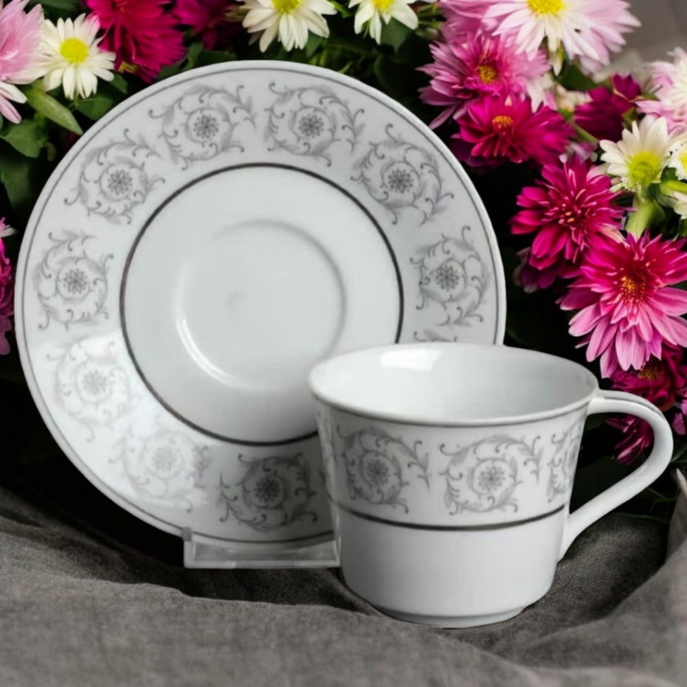 Vtg 1964 - 1969 Noritake 1 Flat Cup & Saucer Piccadilly